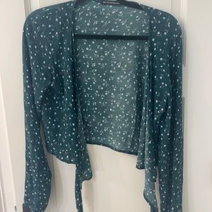 Brandy Melville green warp crop top